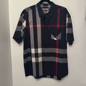 Burberry short sleeve dress shirt size xxl